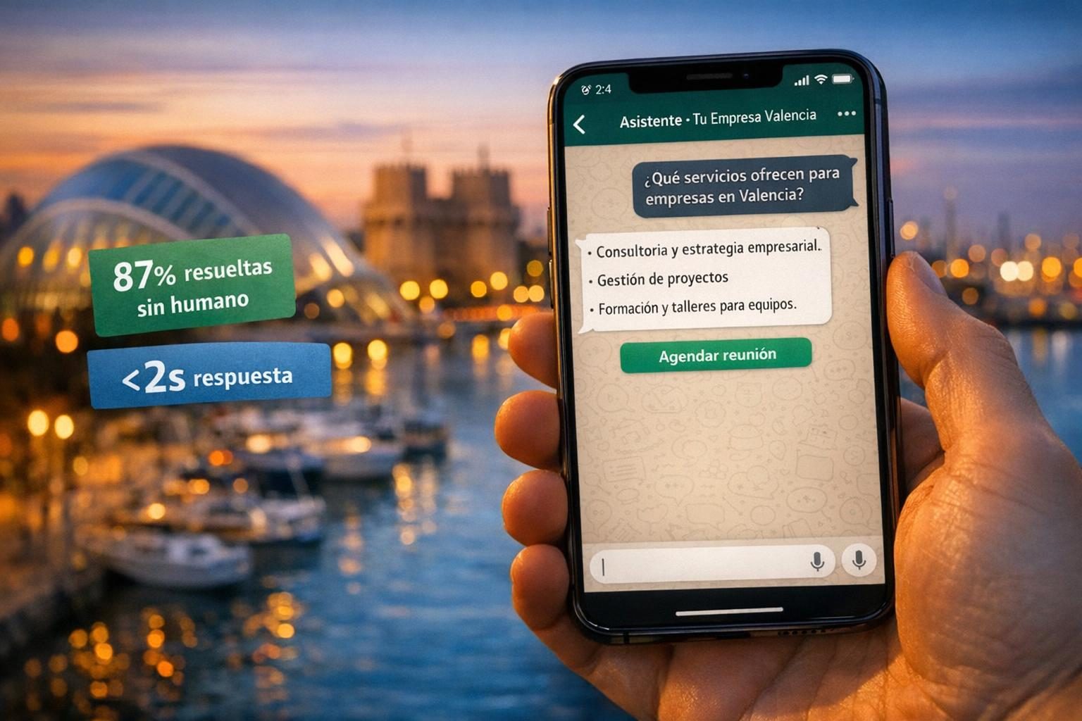Chatbots IA en Valencia — Chatbots con IA para Empresas en Valencia — Atención 24/7