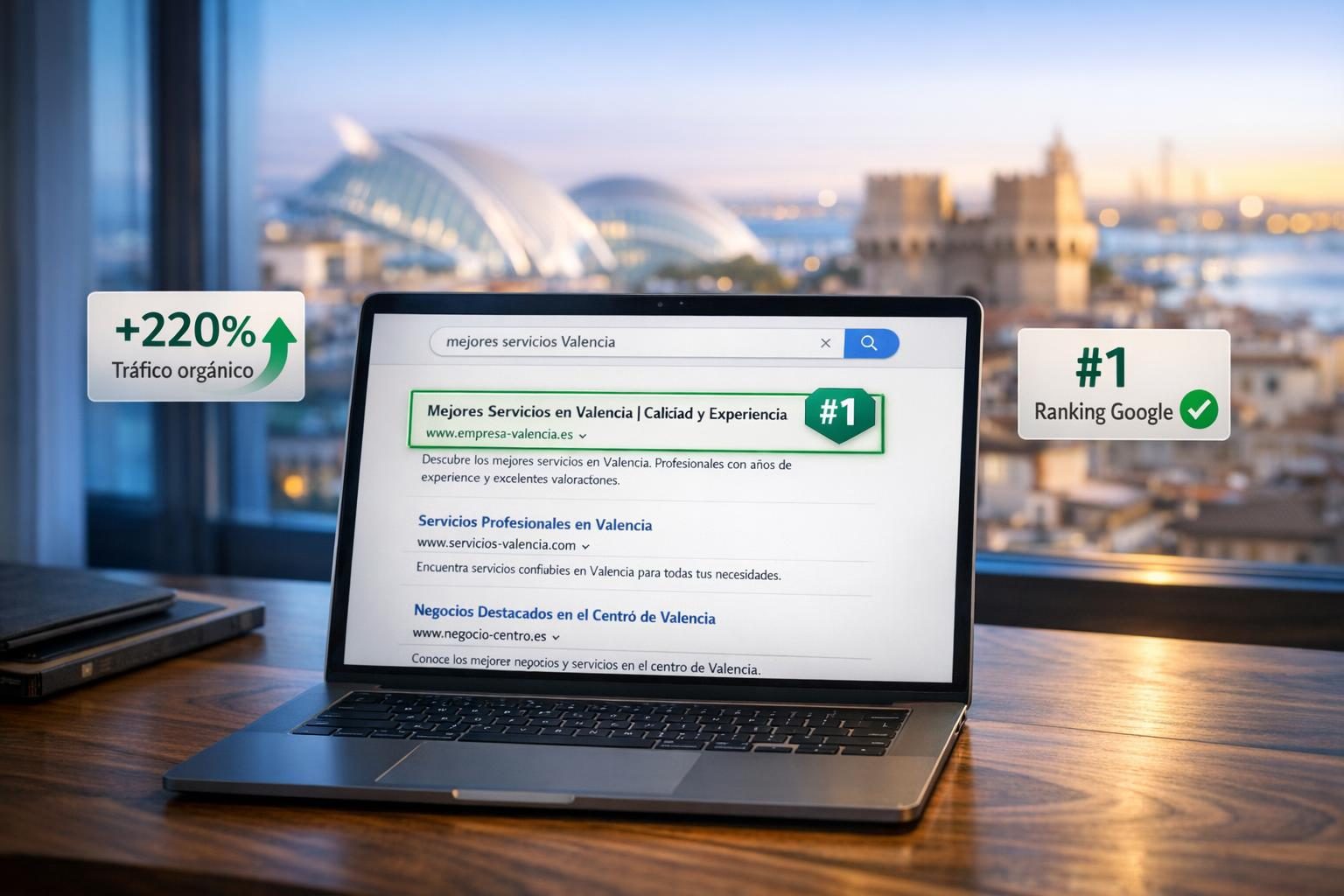 SEO en Valencia — Ranking #1 en Google para "mejores abogados Valencia"